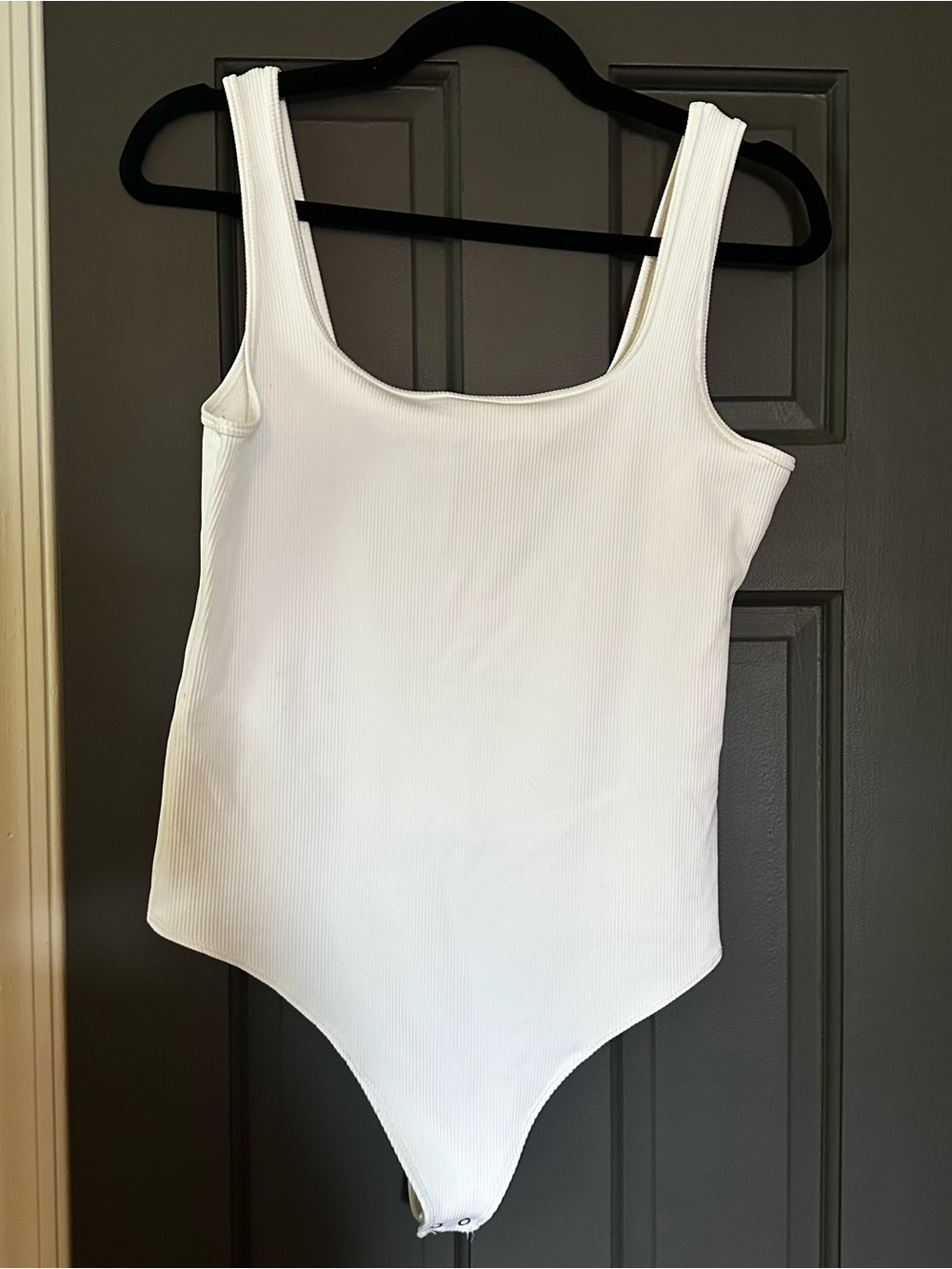 NWOT Abercrombie White Ribbed Tank Bodysuit